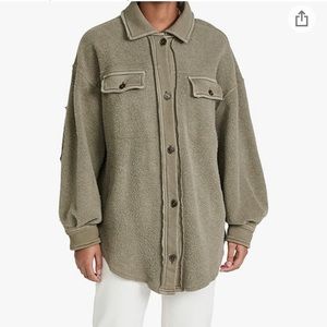 M Free People Ruby Jacket in Dirty Olive